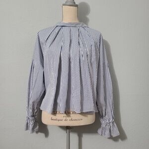 Enfold Japanese Brand Long Sleeve Stripped Blouse Size‎ 38